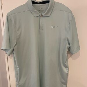 Nike dryfit light green golf shirt